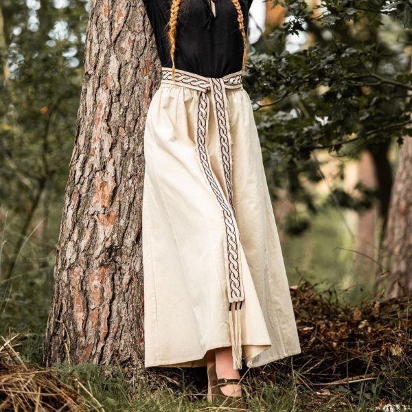 European medieval skirt from heavy cotton Natural