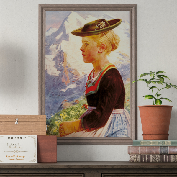 Traditional german art – “‘s Reserl” – Hedwig von Schlieben (no frame included)